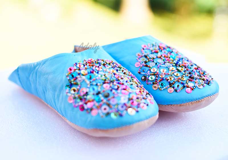 Colored Glitters Slippers