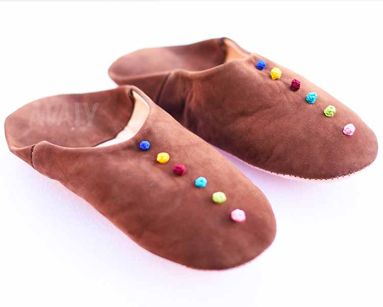 Suede cocooning slippers