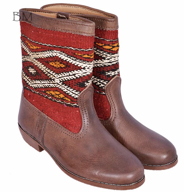 Berber Kilim Brown Boots
