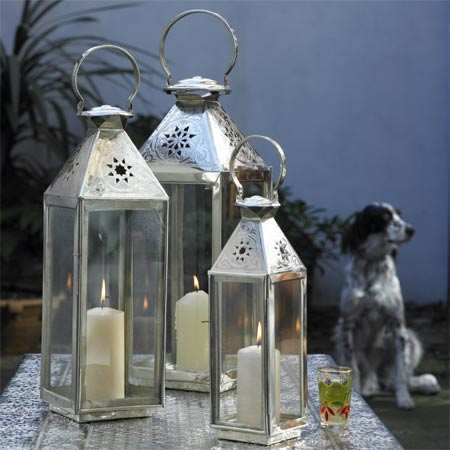 White metal Moroccan lantern - image 1