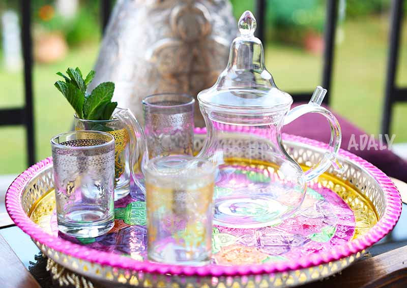 Transparente Marokkanische Teekanne